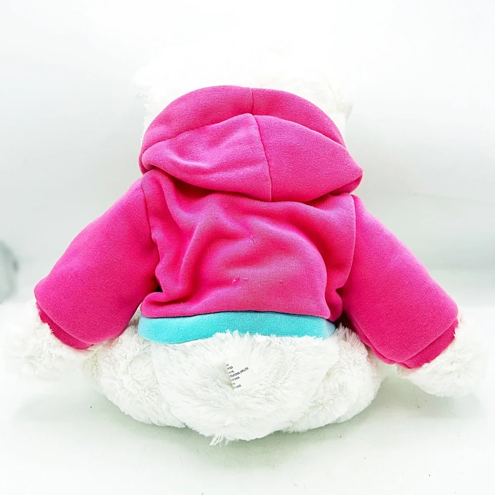 White Teddy Bear Plush XOXO Hoodie Stuffed Animal